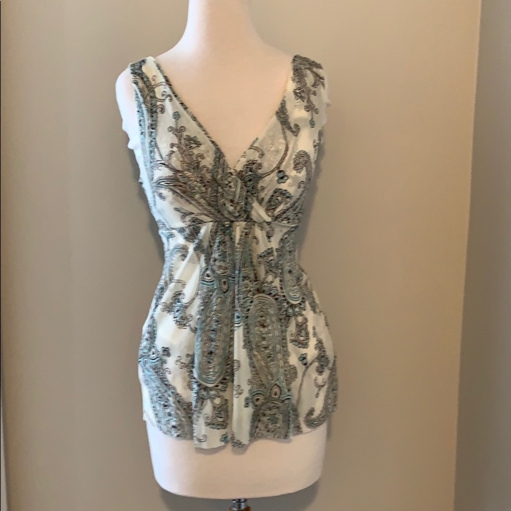Michael Kors paisley mesh top.
